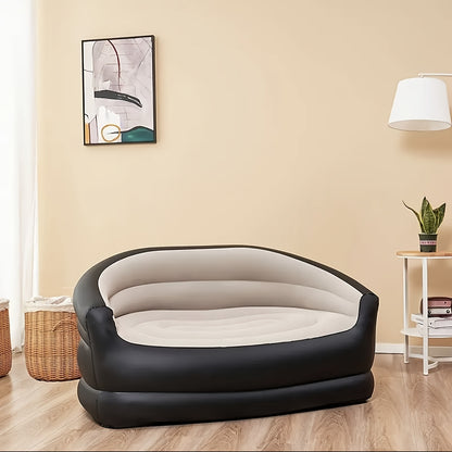 Inflatable Sofa Portable Air Cushion Bed – Lightweight Foldable Lazy Couch for Outdoor Camping, Hiking, Beach, Backyard & Indoor Home Use, Quick Inflate Lounger Chair, Single Person Air Sofa