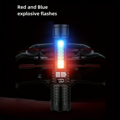 3000 Lumen Tactical Flashlight 2-Pack – USB-C COB Zoomable