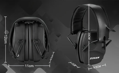Electronic Shooting Earmuffs NRR 22dB Active Noise Cancelling Hearing Protection with Sound Amplification - Foldable Adjustable Ear Muffs for Shooting Range Hunting Mowing, Pink Green Brown Blue Black Camo