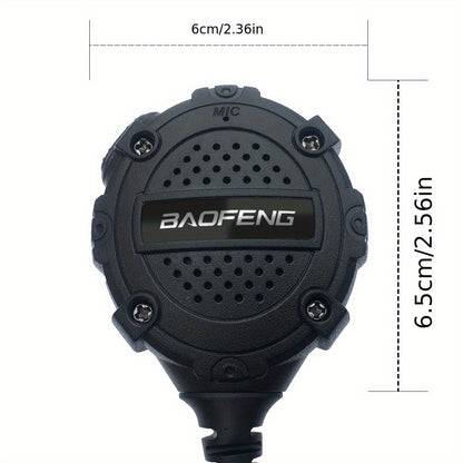 Walkie Talkie Remote Speaker Microphone H3 Lightweight Shoulder Mic PTT for Two Way Radio Clear Communication Outdoor Hiking Camping Tactical Black