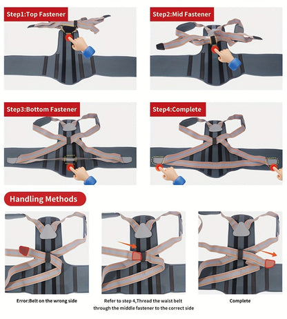 Magnetic Posture Corrector Back Brace – Adjustable Shoulder Support Belt for Men & Women, Instant Posture Improvement, Breathable Back Straightener