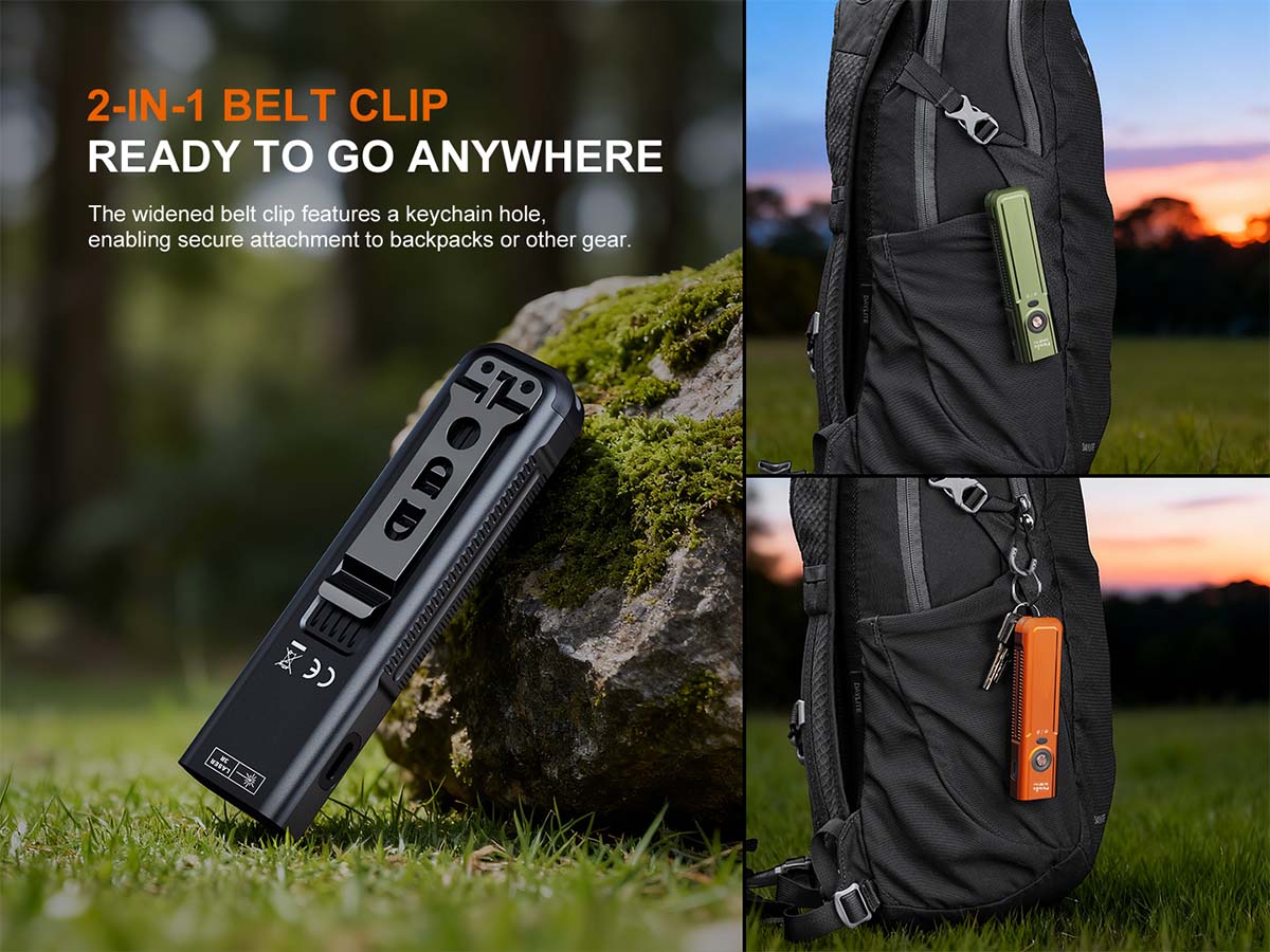 Rechargeable Flat EDC Flashlight source view 14