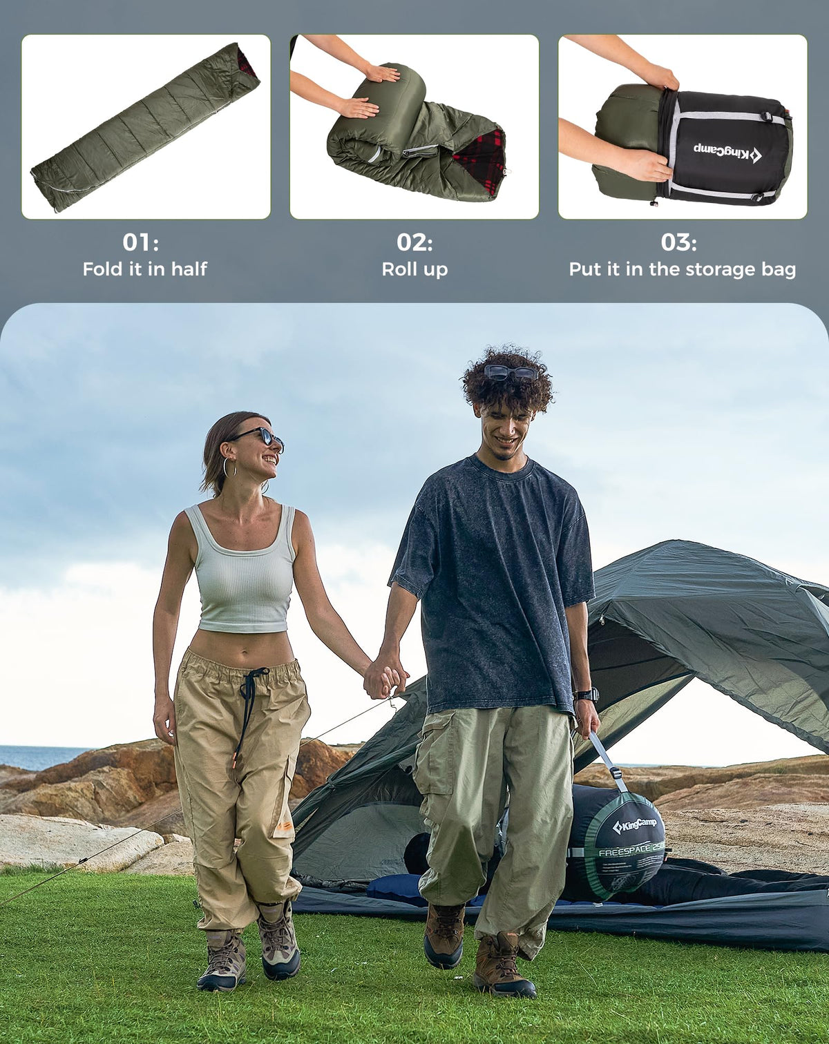 Double Flannel Sleeping Bag source view 14