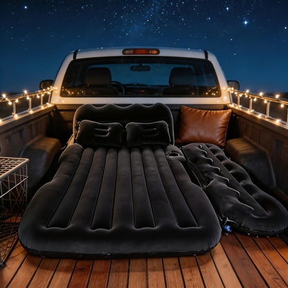 Car Inflatable Mattress SUV Back Seat Sleeping Pad Foldable Portable Travel Air Bed with Electric Pump Storage Bag Repair Kit for Camping Road Trip Outdoor Adventure Fits SUV Sedan MPV