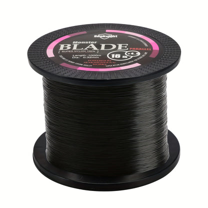 Monofilament Fishing Line 1000M / 1093Yds – Nylon Mono Line for Freshwater & Saltwater, 2-35LB, Black & White