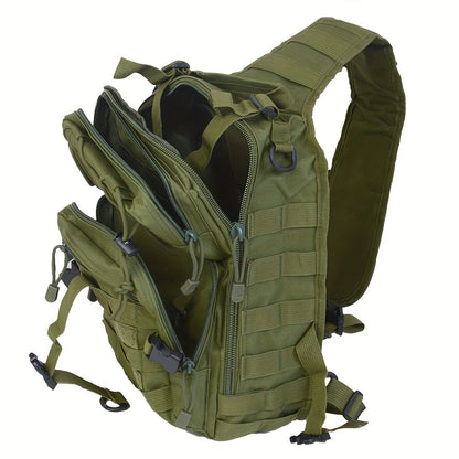 Tactical Chest Bag – Single Shoulder Crossbody Sling Pack for Hiking, Patrol & Outdoor EDC, Adjustable Strap, Multi-Pocket