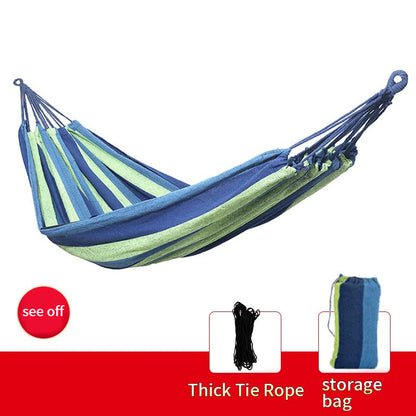 Camping Hammock Single Person Colorful Fabric Anti-Roll Design 330 lbs Capacity with Tree-Friendly Straps Portable Carrying Bag Outdoor Indoor Backyard Lounging
