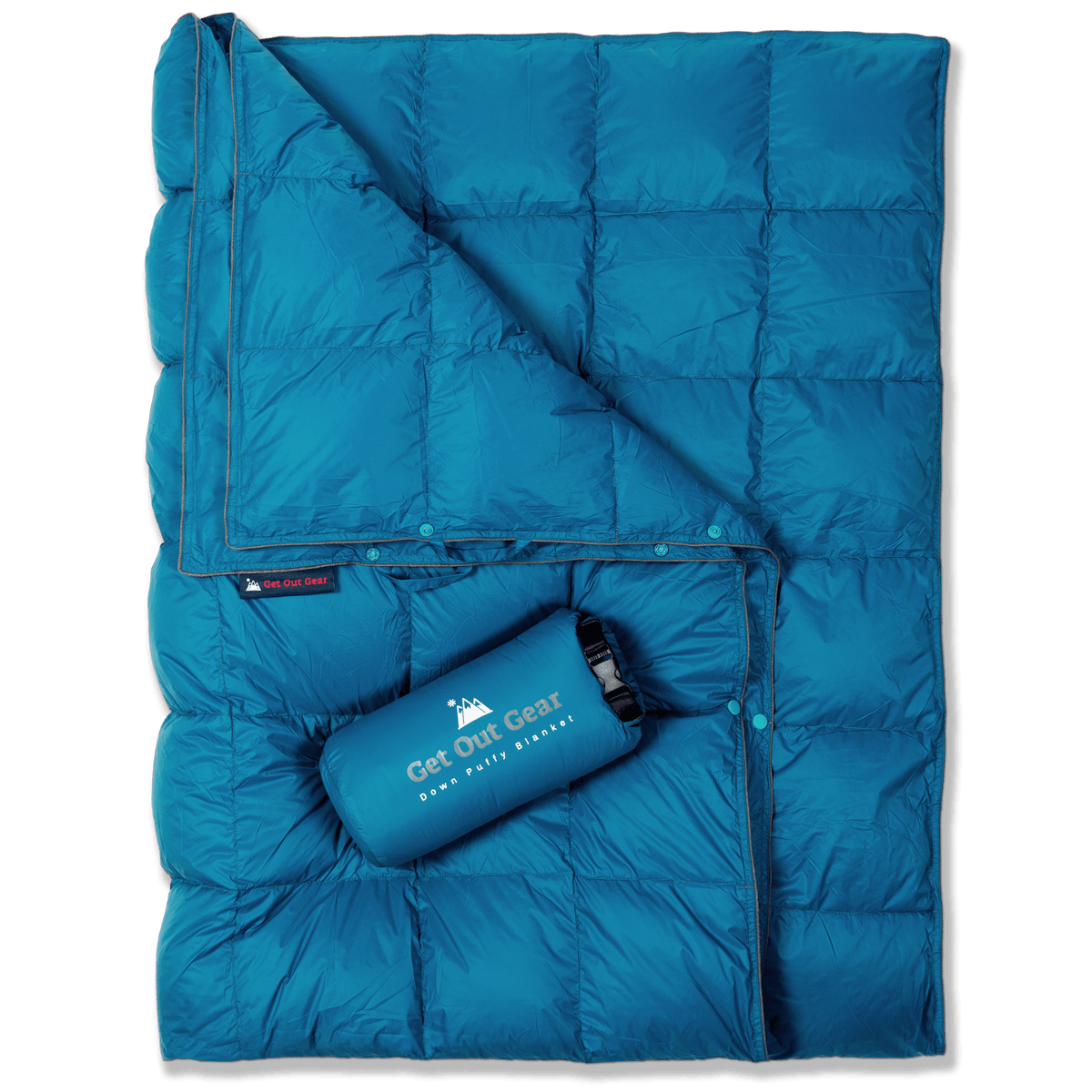 Packable Down Camping Blanket Teal option