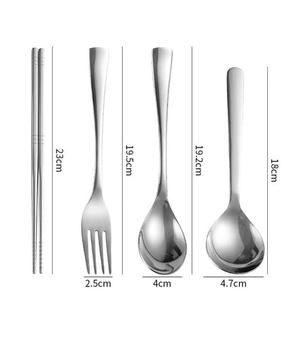 Titanium Camping Spoon Bright 4-piece set option