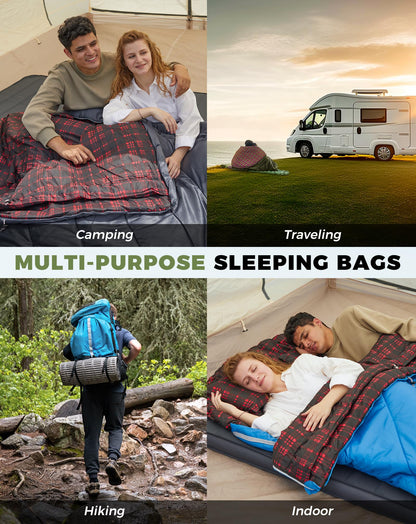 Double Flannel Sleeping Bag source view 15