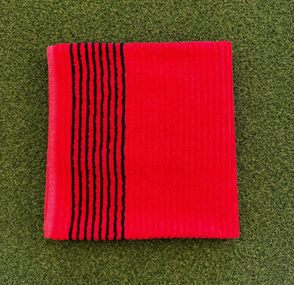 Golf Towel Red w/ Black Stripes option