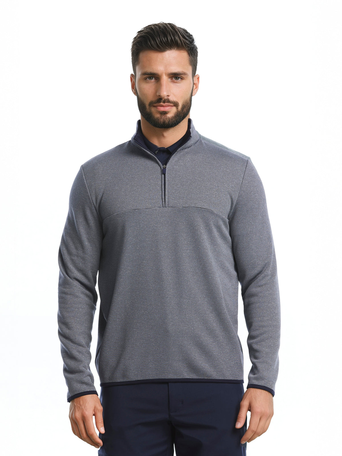 Men's Golf Pullover Peacoat Heather / S option