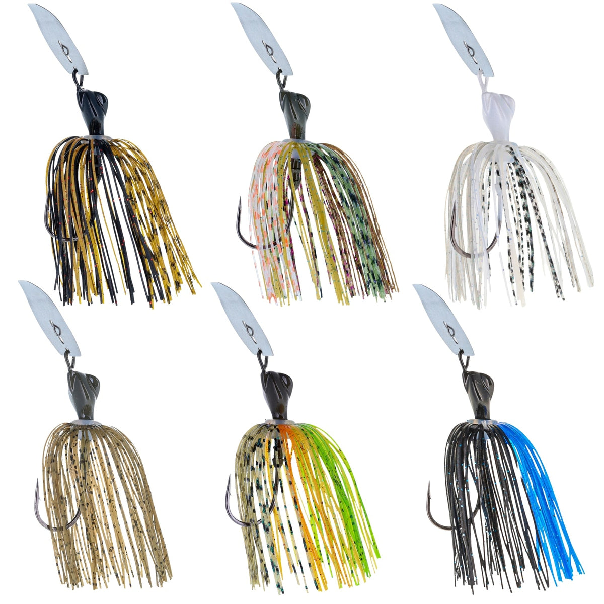 Lead Fishing Jigs 1/4 oz / Variety (6-Pack) 1 of each color option