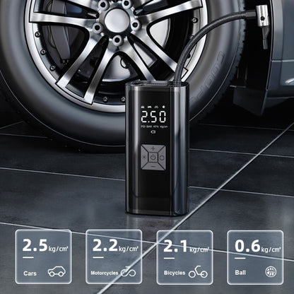Portable Tire Inflator 150PSI | Digital Gauge LED Light USB Charging