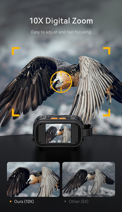 Night Vision Binoculars for Adults 4K Digital - 1080P HD Infrared Night Vision Goggles with 2.8" Screen, 10x Zoom, 7-Level 850nm IR Illuminator, 2000mAh Rechargeable Battery for Hunting Camping Boating Wildlife Observation, Gift for Men