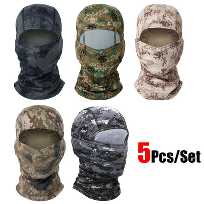 5-Pack Neck Gaiter Face Mask for Men & Women – UV Protection Balaclava Headscarf for Running, Hiking, Fishing, Cycling, Skiing & Outdoor Sports (11 Pattern Sets)