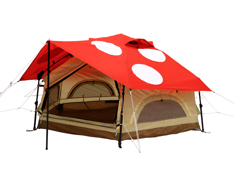 Compact Quick-Setup Camping Tent Red option