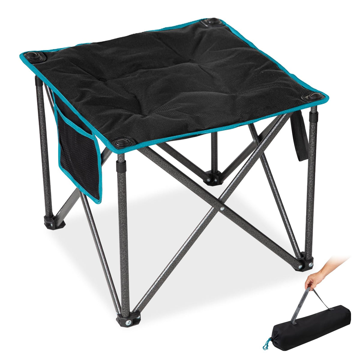 Padded Folding Camping Stool Black / 1-PACK option