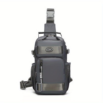Crossbody Chest Bag Unisex Multipurpose Shoulder Sling Bag with Adjustable Strap Zipper Closure Versatile Carry Styles for Daily Use Travel Outdoor Black Grey