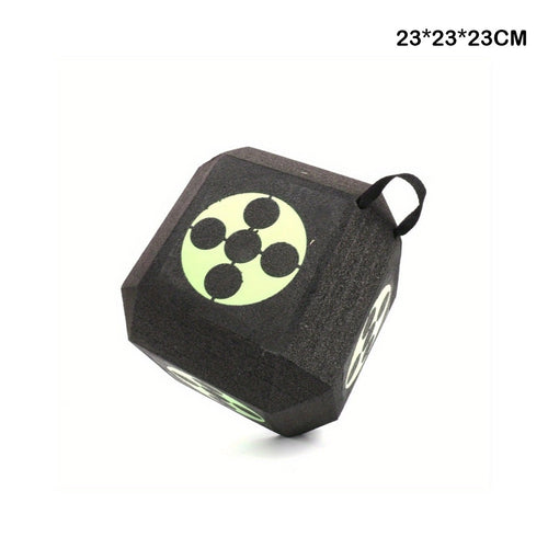 3D Archery Target Cube – Self-Healing Foam Multi-Faceted 23cm Block for Outdoor Backyard Range | Portable High-Density Target for Beginners & Professionals