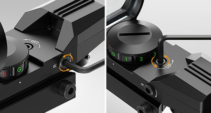 Red Green Dot Sight 33mm with 4 Reticle Modes – Dual Illuminated Rifle Scope, 1x Magnification, 1 MOA Adjustment, Parallax-Free Rail Mount Optic for Hunting, Target Shooting & Tactical Use on Rifles Shotguns Carbines