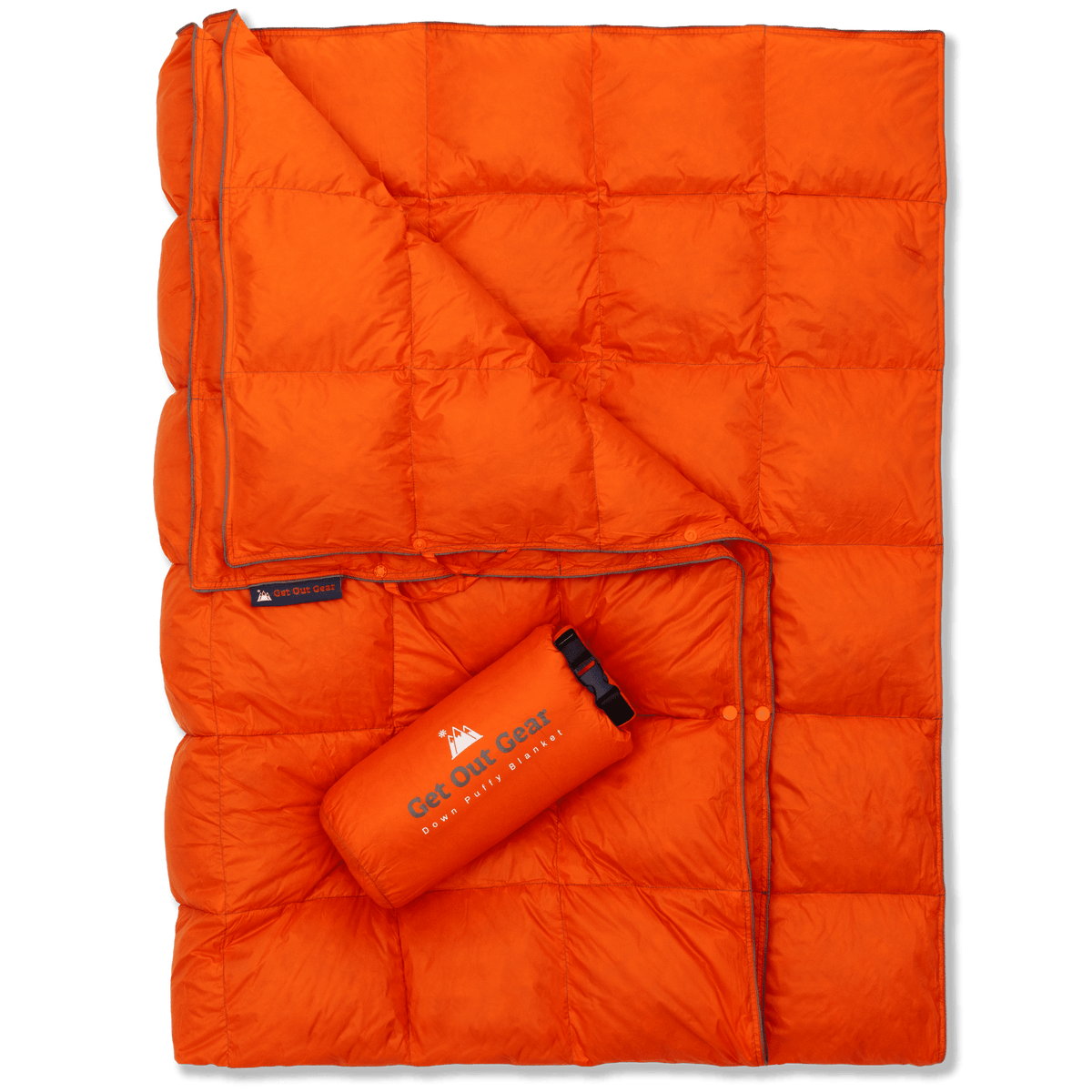Packable Down Camping Blanket Orange option