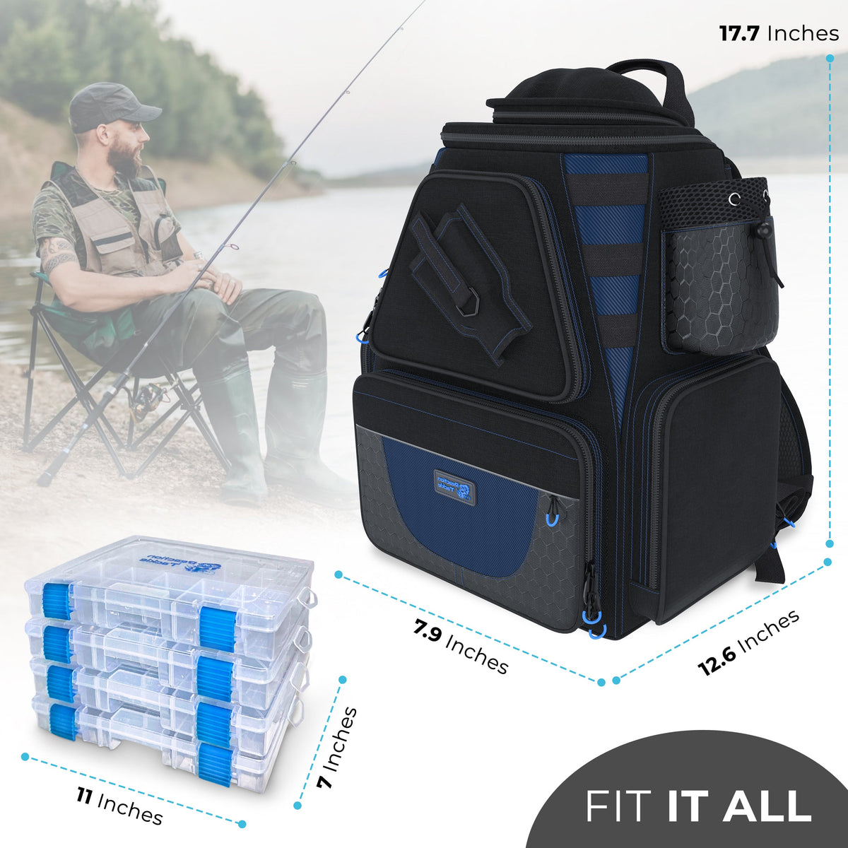 Fishing Tackle Backpack source view 18