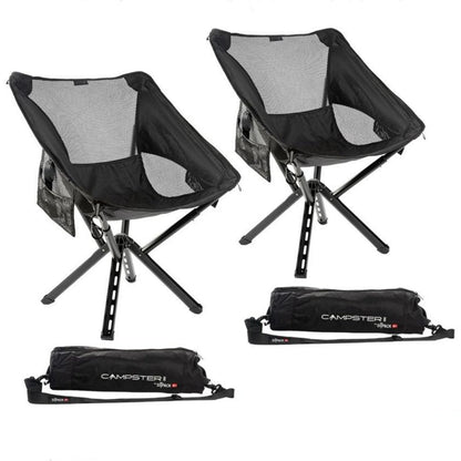 Ultralight Camping Chair Black / 2-PACK option