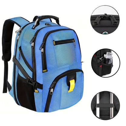 Large Laptop Backpack 50L – Fits 17 Inch Computer, Airline Approved Carry On, 3-Compartment Travel & College Backpack for Men Women | 8 Colors, Breathable Mesh Straps