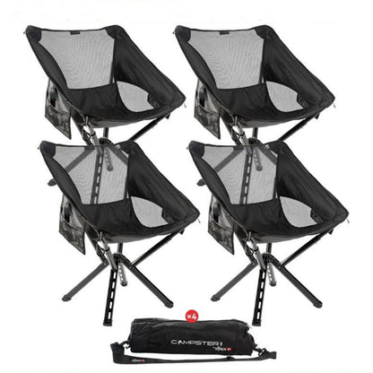 Ultralight Camping Chair Black / 4-PACK option