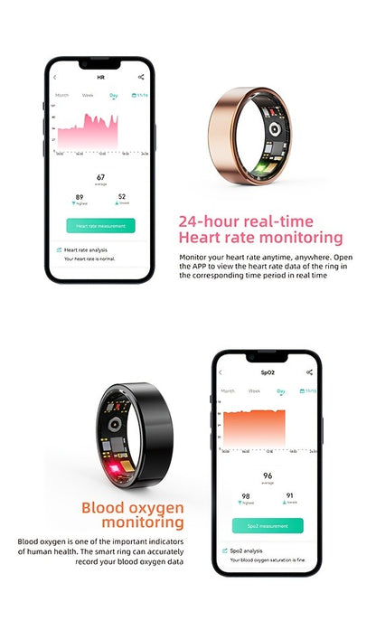 Smart Ring Fitness Tracker – IP68 Waterproof Health Monitor