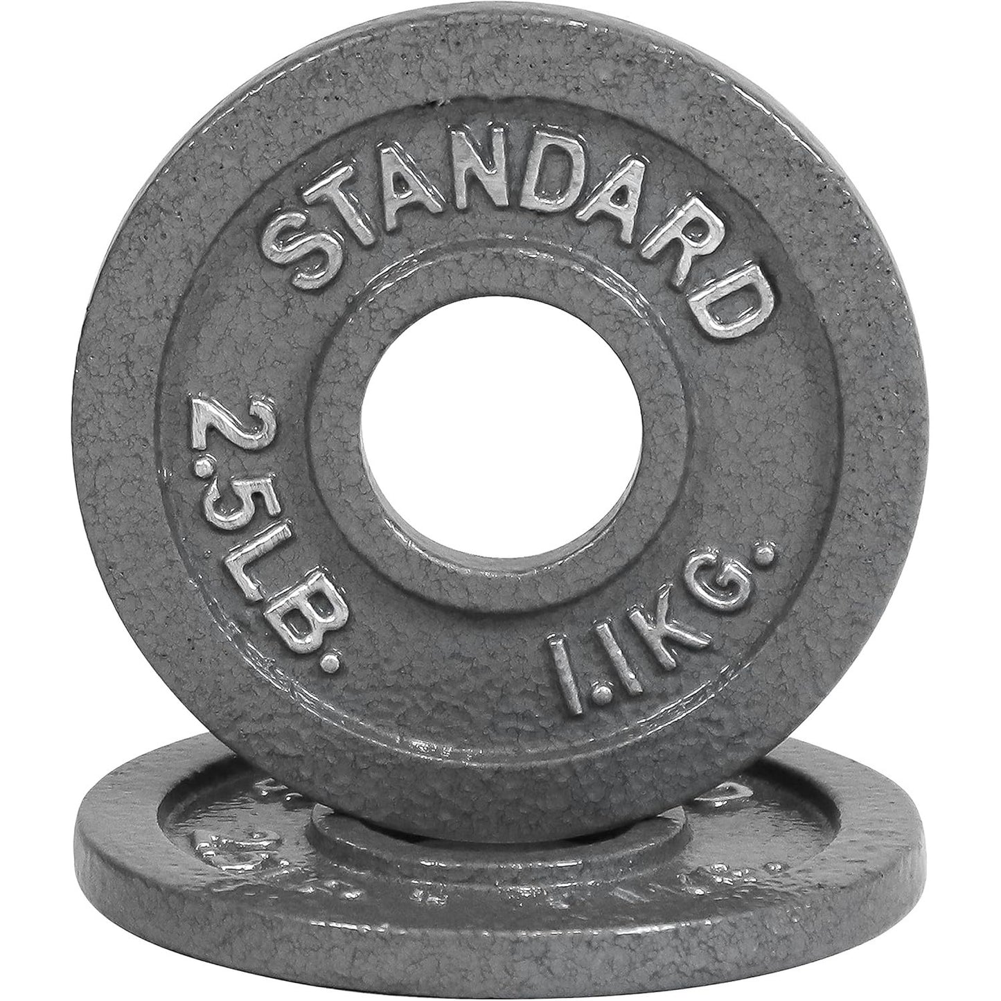 Cast Iron Weight Plates 2-Inch Standard Barbell Plates Solid Iron Gym Weights for Strength Training Weightlifting Bodybuilding Powerlifting Home Gym Multiple Sizes 2.5LB to 100LB