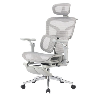 Ergonomic Office Chair with Footrest & 6D Armrests – High Back Lumbar Support Swivel Desk Chair for Home Office