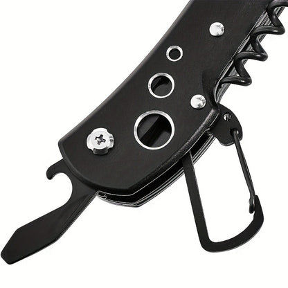 15-in-1 Multitool Pocket Knife – Folding Camping Survival Multi Tool with Screwdrivers & Saw