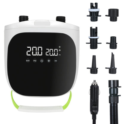 Electric SUP Pump 20PSI Portable Paddle Board Air Pump Quick Inflate Deflate for Stand Up Paddle Boards Kayak Inflatable Boat Tent Outdoor