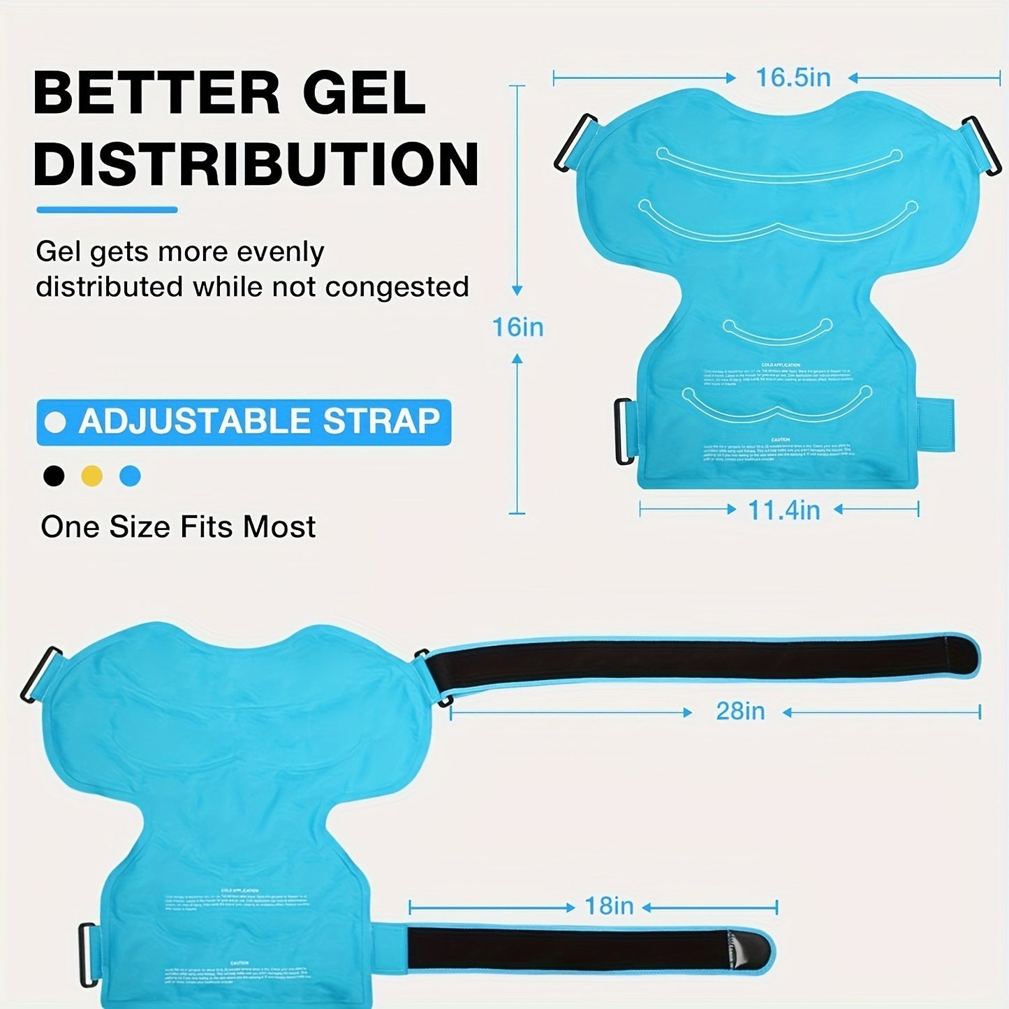 Shoulder Ice Pack Wrap Hot Cold Therapy Gel Pack Reusable Rotator Cuff Compress Adjustable Strap Hands-Free Pain Relief for Athletes Gym Home Recovery