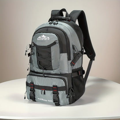 Hiking Backpack Large Capacity for Men & Women – Lightweight Durable Polyester Travel Pack with Adjustable Shoulder Straps, Ideal for Camping, Outdoors & Commuting