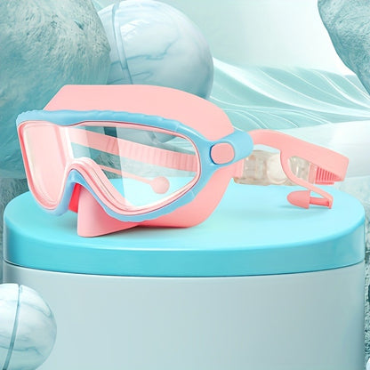 Waterproof Swim Goggles – Oversized Anti-Fog HD Lens, Comfort Fit