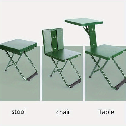 Portable Folding Camping Chair with Backrest - Lightweight Stainless Steel Frame, 150kg Load Capacity, Compact Outdoor Chair for Hunting, Fishing, Hiking & Travel, Optional Storage Bag Included