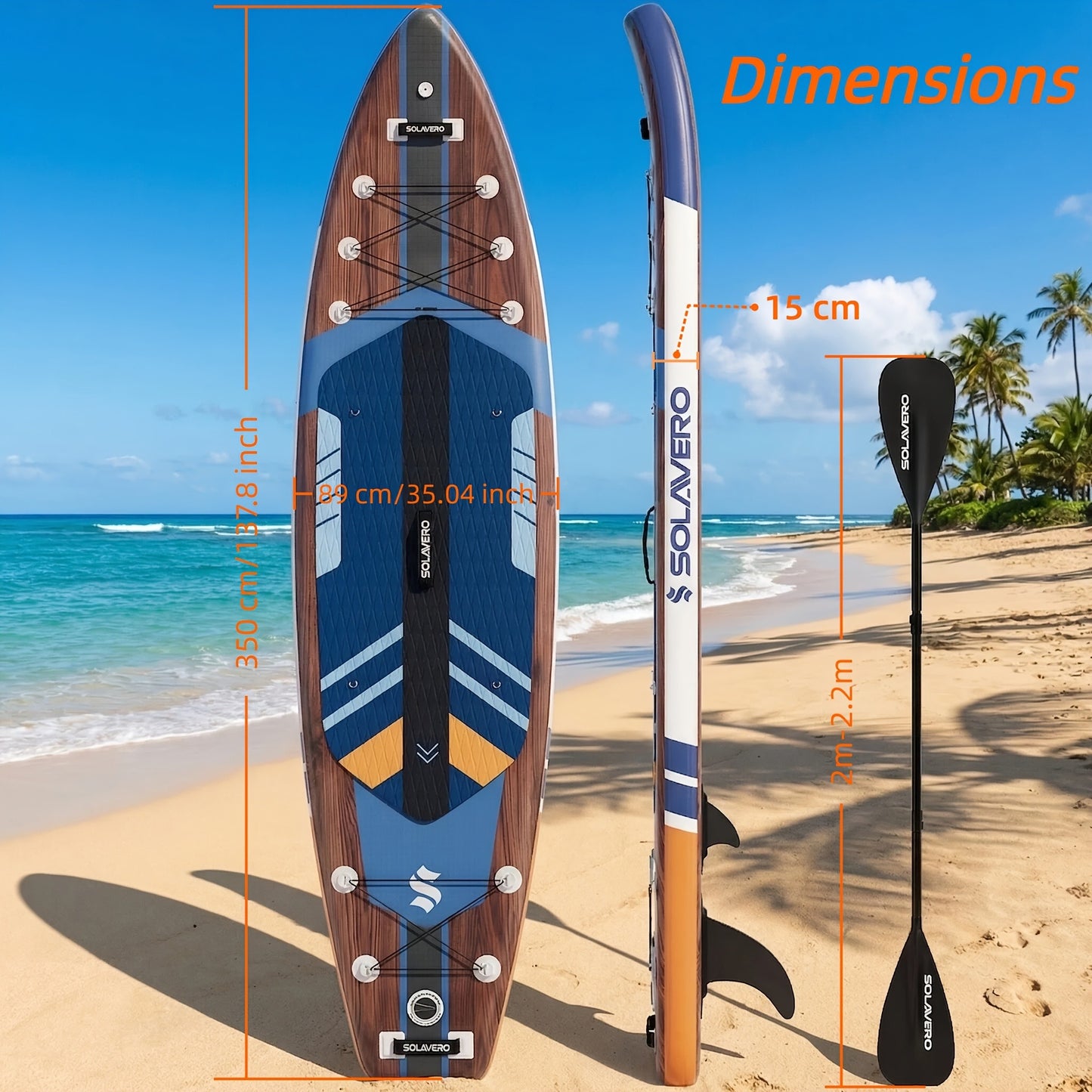 Stand Up Paddle Board Inflatable SUP 10'6" & 11'6" - Non-Slip EVA Deck, 180kg Capacity, All-in-One Accessories Kit with Pump, Adjustable Paddle, Ankle Leash, Phone Pouch & Fins for Yoga Fishing Surfing