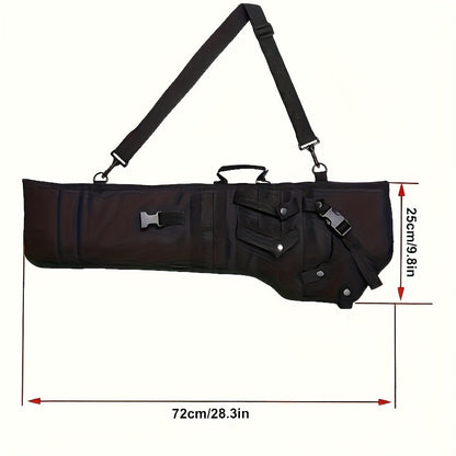Tactical Gun Holster Sling Scabbard Bag, Water-Resistant Polyester Rifle Pistol Case with Ambidextrous Design and Adjustable Shoulder Strap for Outdoor Hunting Shooting Range