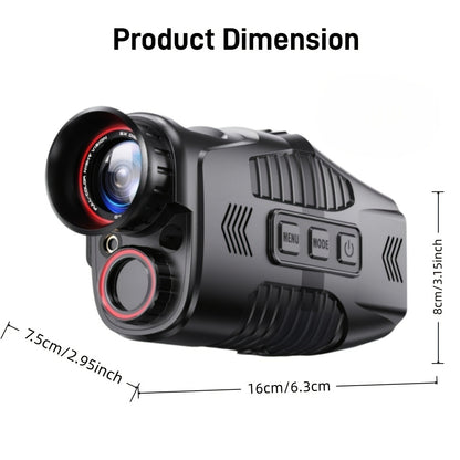 Night Vision Monocular with 850nm IR Illuminator, 5X Digital Zoom 2.5K FHD Camera 1.54" Display, Infrared Night Vision Scope for Hunting Camping Wildlife Surveillance, 2000mAh Battery 6Hr Runtime