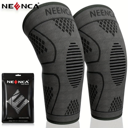 Compression Knee Sleeve 2 Pack for Men Women Breathable Non-Slip Silicone Strip Knee Support High Elasticity Running Exercise High Intensity Sports Copper Beige Pink Orange M XL XXL XXXL