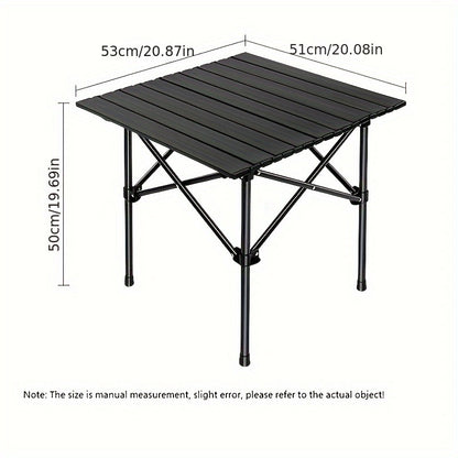 Folding Camping Table with Storage Bag – Large Portable Outdoor Picnic Table for Camping, BBQ, Garden, Backyard & Self-Driving Tours, Lightweight Foldable Car Picnic Table for Family Outdoor Use