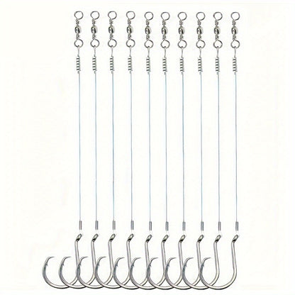 Circle Hooks 50pcs – Octopus Offset Steel Fishing Hooks for Catfish, Bass, Saltwater & Freshwater, Size 1/0 to 7/0