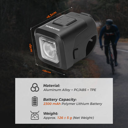 Combined bicycle front light and horn