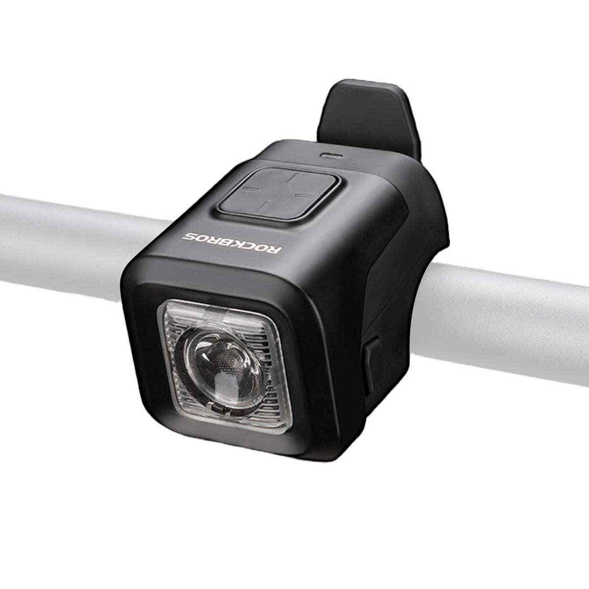 Combined bicycle front light and horn