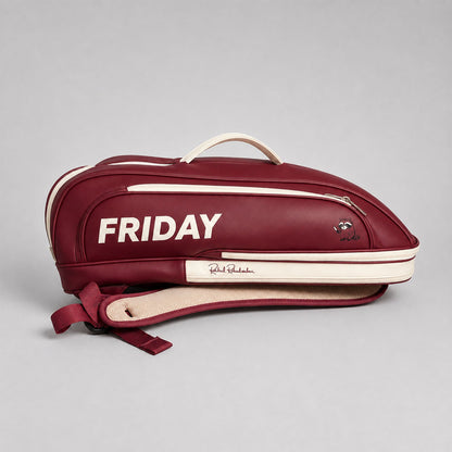 Pickleball Equipment Bag Backpack / Rohrabacher Signature (Burgundy + Cream) option