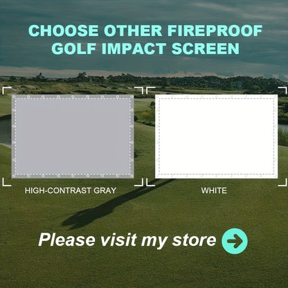 Golf Impact Screen 4K UHD – Ultra-Quiet 3D Golf Simulator Projector Screen, Wear-Resistant, Indoor Golf Training, 3 Sizes