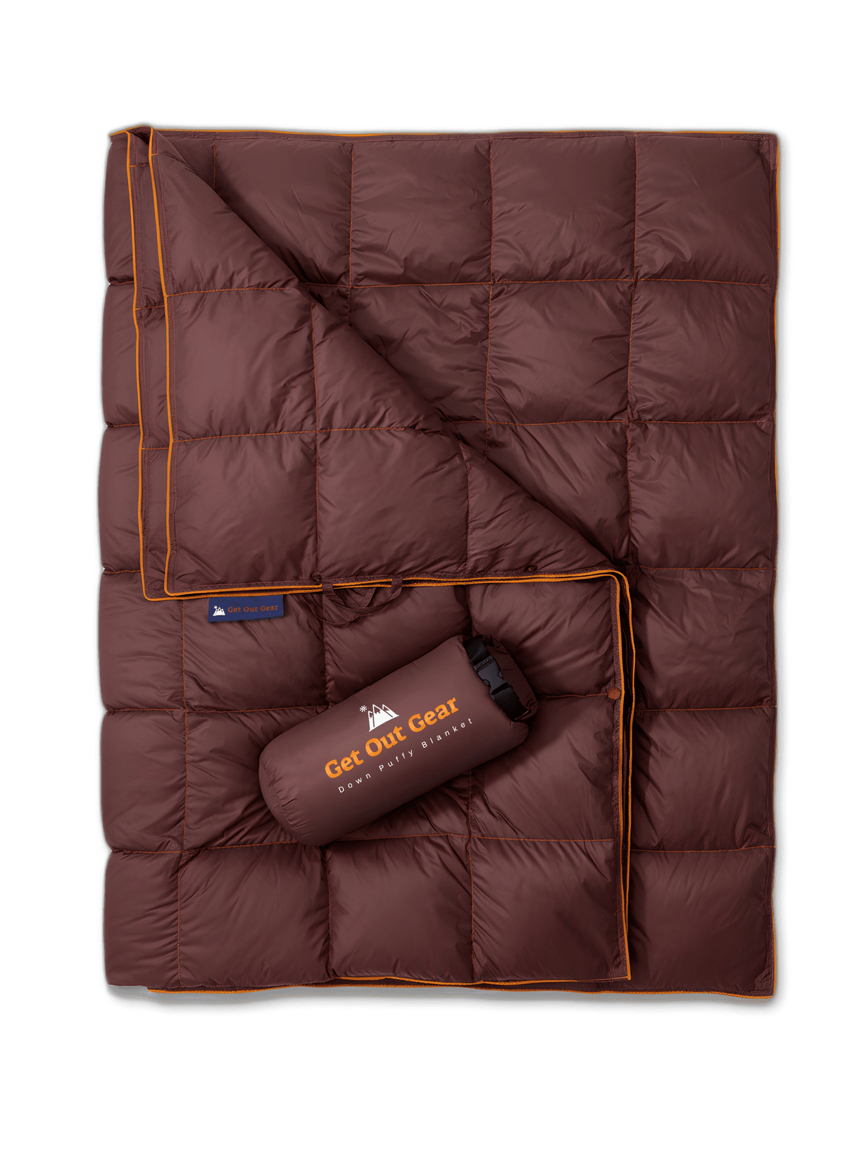 Packable Down Camping Blanket Maroon option